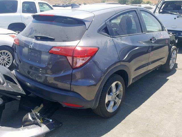 3CZRU5H51GM737654 - 2016 HONDA HR-V EX GRAY photo 4