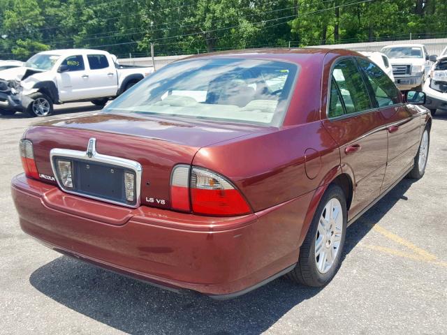 1LNHM87A03Y688488 - 2003 LINCOLN LS MAROON photo 4