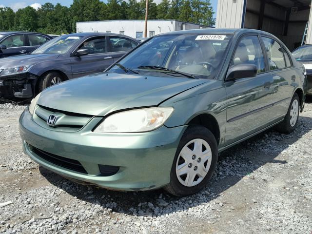 2HGES16364H589601 - 2004 HONDA CIVIC DX V GREEN photo 2