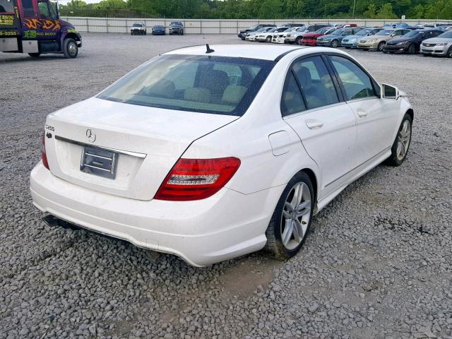 WDDGF4HBXEA966115 - 2014 MERCEDES-BENZ C 250 WHITE photo 4