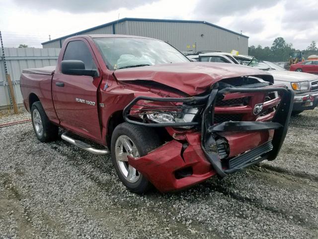 3C6JD7AT2CG263026 - 2012 DODGE RAM 1500 S BURGUNDY photo 1