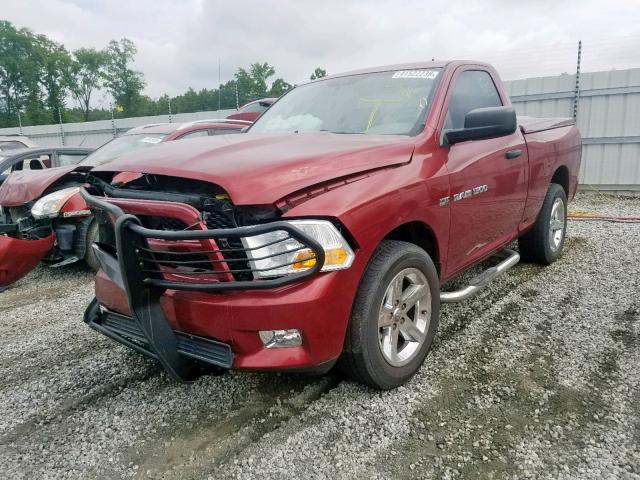 3C6JD7AT2CG263026 - 2012 DODGE RAM 1500 S BURGUNDY photo 2