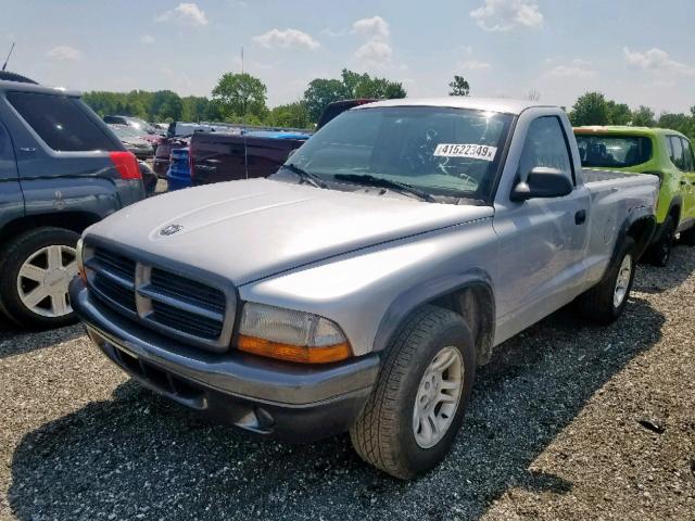 1B7FL16X12S632931 - 2002 DODGE DAKOTA BAS GRAY photo 2