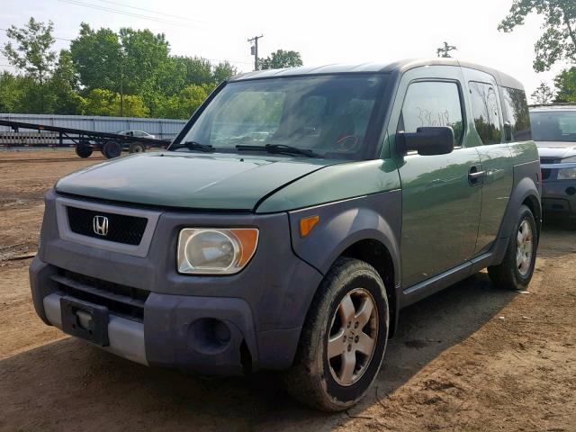 5J6YH28634L039373 - 2004 HONDA ELEMENT EX GREEN photo 2