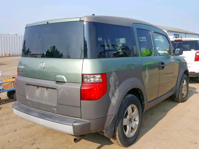 5J6YH28634L039373 - 2004 HONDA ELEMENT EX GREEN photo 4