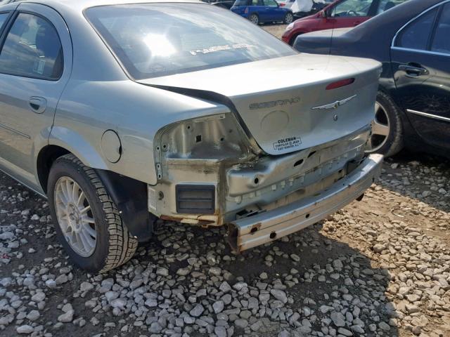 1C3EL46XX5N699810 - 2005 CHRYSLER SEBRING SILVER photo 9