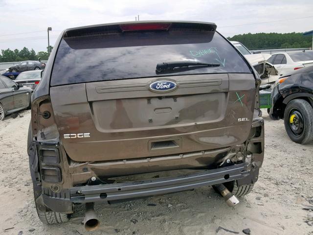 2FMDK3JC0BBA41165 - 2011 FORD EDGE SEL GOLD photo 9