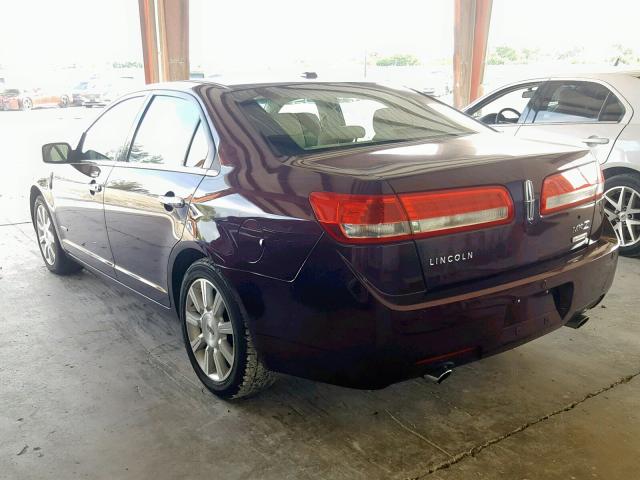 3LNDL2L38BR756264 - 2011 LINCOLN MKZ HYBRID BURGUNDY photo 3