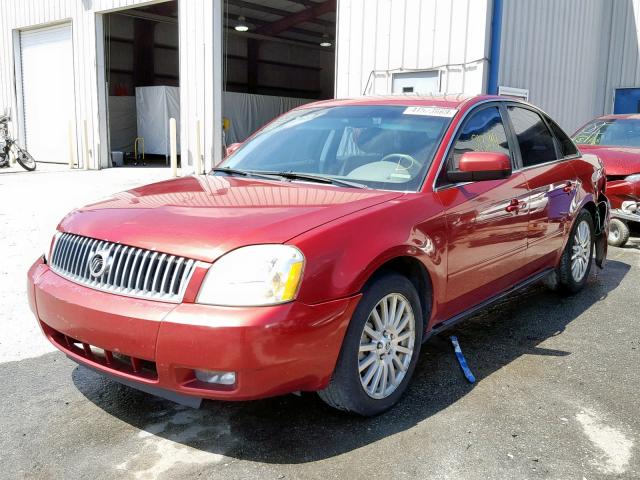 1MEFM43186G604498 - 2006 MERCURY MONTEGO PR RED photo 2