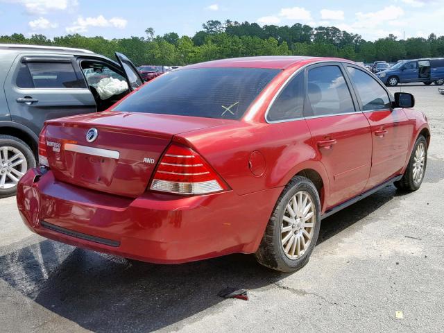 1MEFM43186G604498 - 2006 MERCURY MONTEGO PR RED photo 4