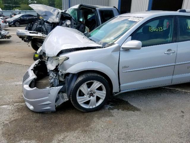 5Y2SL668X5Z442075 - 2005 PONTIAC VIBE SILVER photo 9