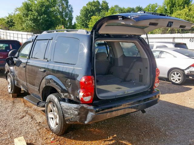 1D4HB48D55F555111 - 2005 DODGE DURANGO SL BLACK photo 3