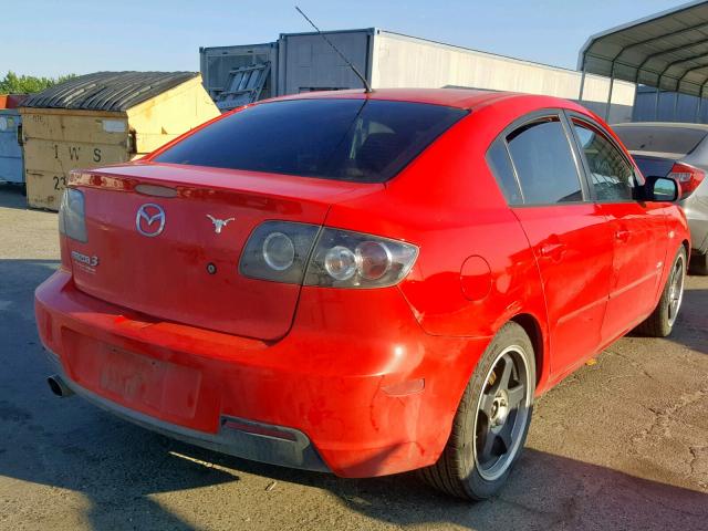 JM1BK323X81783670 - 2008 MAZDA 3 S RED photo 4