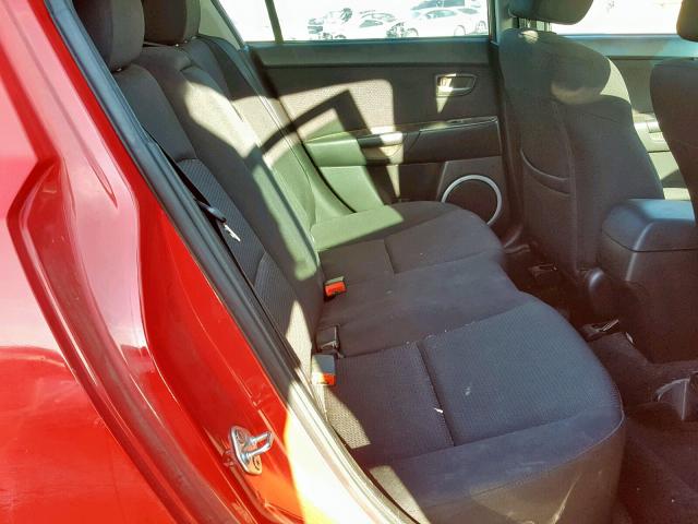 JM1BK323X81783670 - 2008 MAZDA 3 S RED photo 6