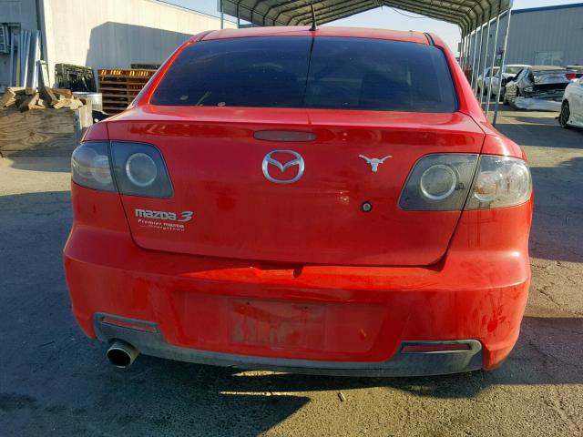 JM1BK323X81783670 - 2008 MAZDA 3 S RED photo 9