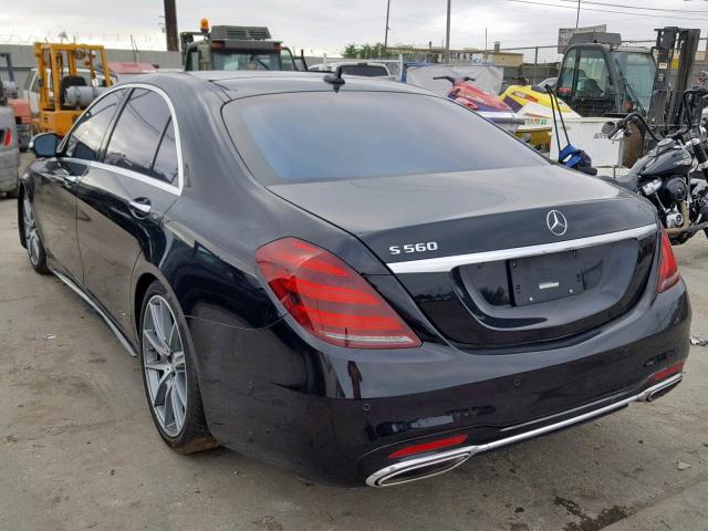 WDDUG8DB0JA398710 - 2018 MERCEDES-BENZ S 560 BLACK photo 3