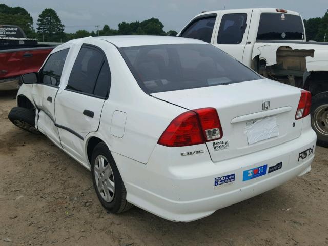 2HGES16364H611404 - 2004 HONDA CIVIC DX V WHITE photo 3