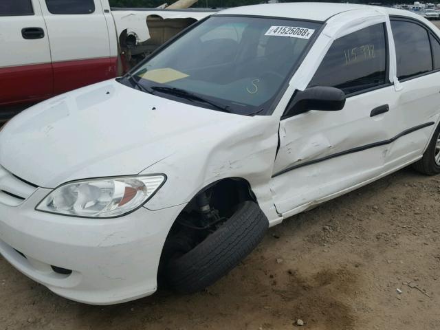 2HGES16364H611404 - 2004 HONDA CIVIC DX V WHITE photo 9