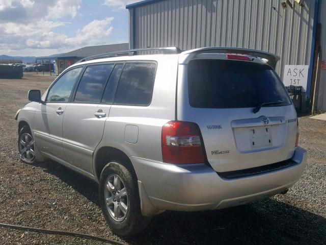 JTEHP21A370192294 - 2007 TOYOTA HIGHLANDER SILVER photo 3