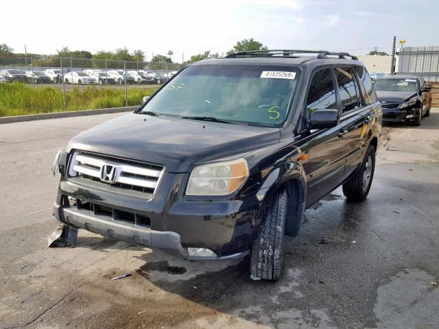 5FNYF28388B008601 - 2008 HONDA PILOT SE BLACK photo 2