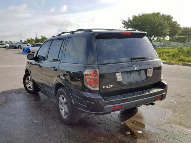 5FNYF28388B008601 - 2008 HONDA PILOT SE BLACK photo 3