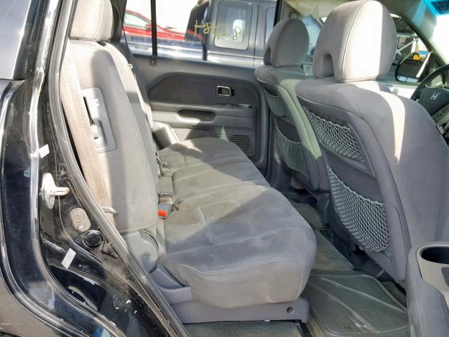 5FNYF28388B008601 - 2008 HONDA PILOT SE BLACK photo 6