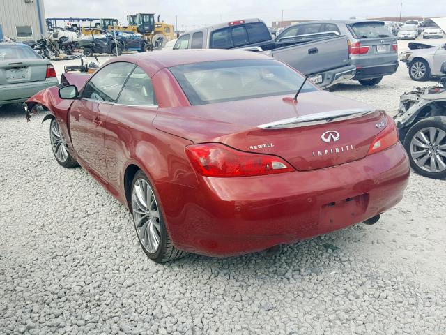 JN1CV6FEXEM901755 - 2014 INFINITI Q60 BASE RED photo 3