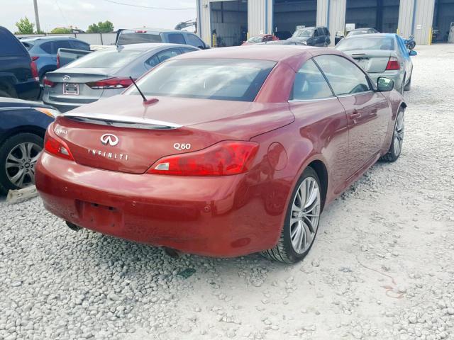 JN1CV6FEXEM901755 - 2014 INFINITI Q60 BASE RED photo 4