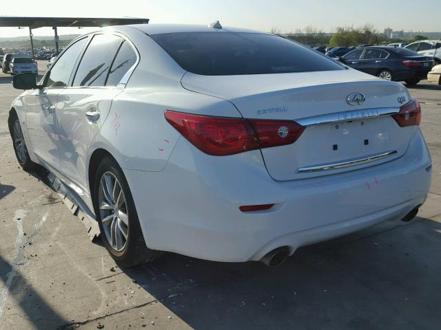 JN1BV7AP7EM670257 - 2014 INFINITI Q50 BASE WHITE photo 3