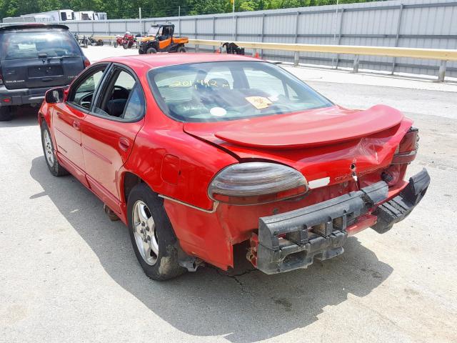 1G2WP52K5XF231263 - 1999 PONTIAC GRAND PRIX RED photo 3