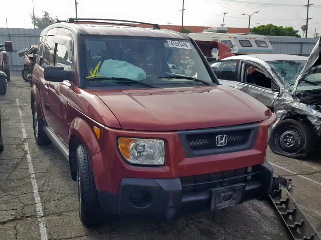 5J6YH28766L010137 - 2006 HONDA ELEMENT EX BURGUNDY photo 1