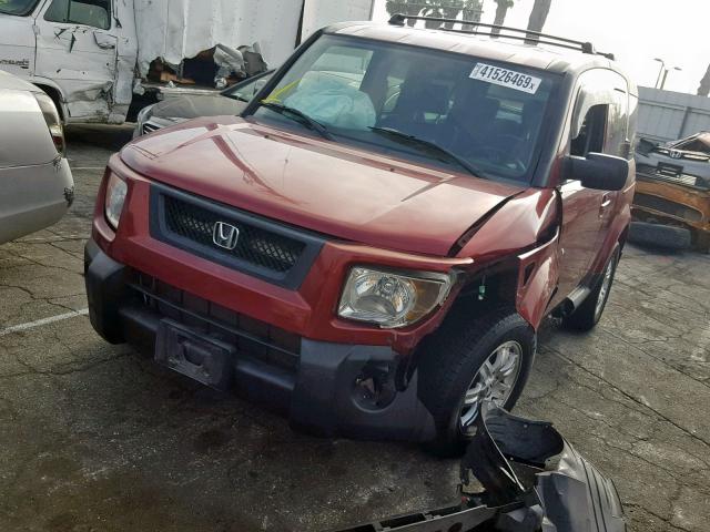 5J6YH28766L010137 - 2006 HONDA ELEMENT EX BURGUNDY photo 2