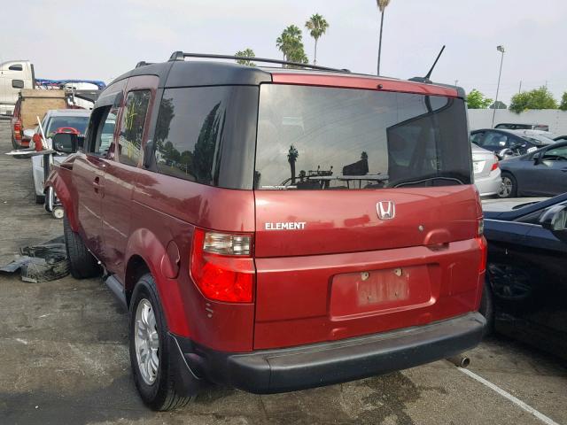 5J6YH28766L010137 - 2006 HONDA ELEMENT EX BURGUNDY photo 3