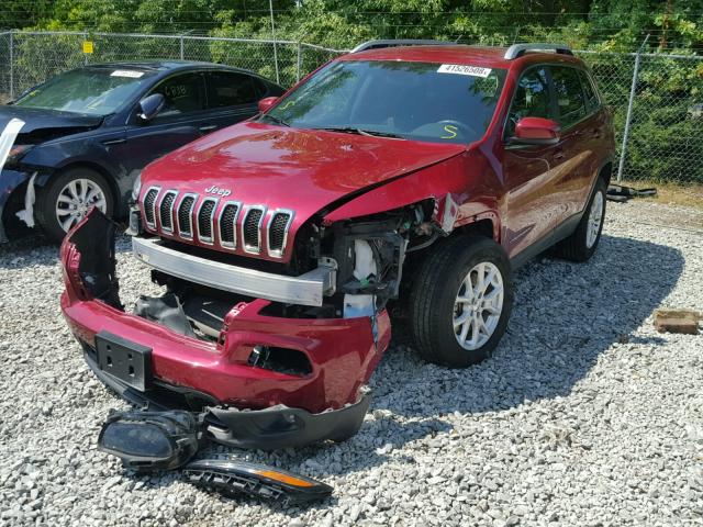 1C4PJMCB2FW679646 - 2015 JEEP CHEROKEE L RED photo 2