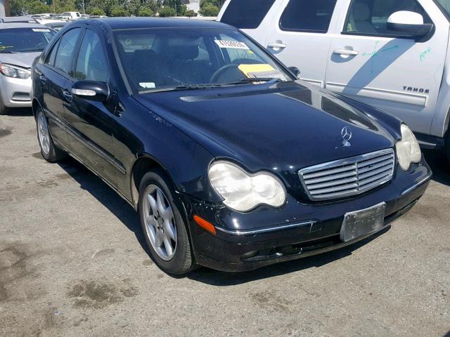 WDBRF61J74E018163 - 2004 MERCEDES-BENZ C 240 BLACK photo 1