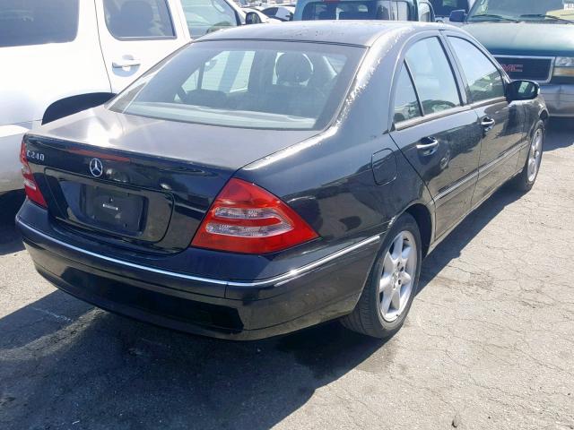 WDBRF61J74E018163 - 2004 MERCEDES-BENZ C 240 BLACK photo 4