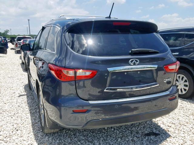 5N1CL0MM9EC530440 - 2014 INFINITI QX60 HYBRI GRAY photo 3