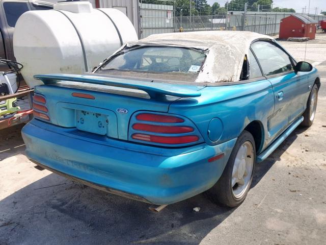 1FALP45T4RF120239 - 1994 FORD MUSTANG GT TEAL photo 4