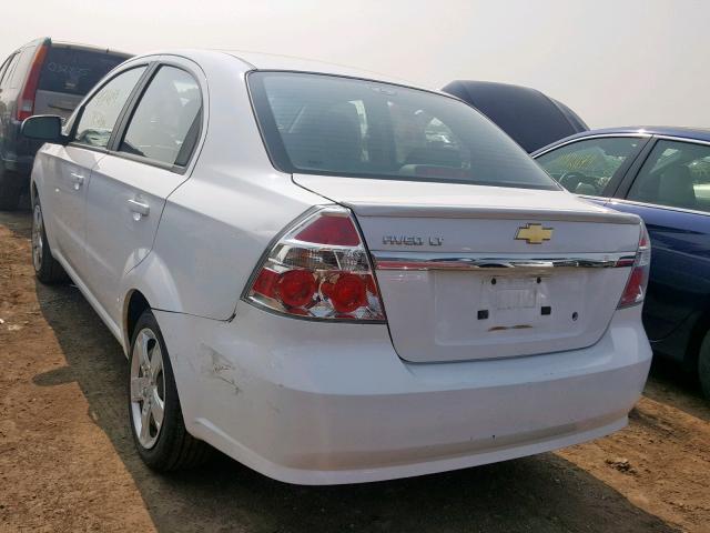 KL1TG5DE3BB184456 - 2011 CHEVROLET AVEO LT WHITE photo 3