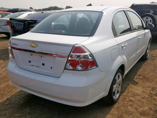 KL1TG5DE3BB184456 - 2011 CHEVROLET AVEO LT WHITE photo 4