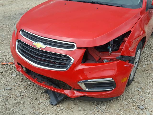 1G1P15SH6F7219646 - 2015 CHEVROLET CRUZE L RED photo 10