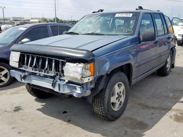 1J4GZ58S5SC568750 - 1995 JEEP GRAND CHER BLUE photo 2