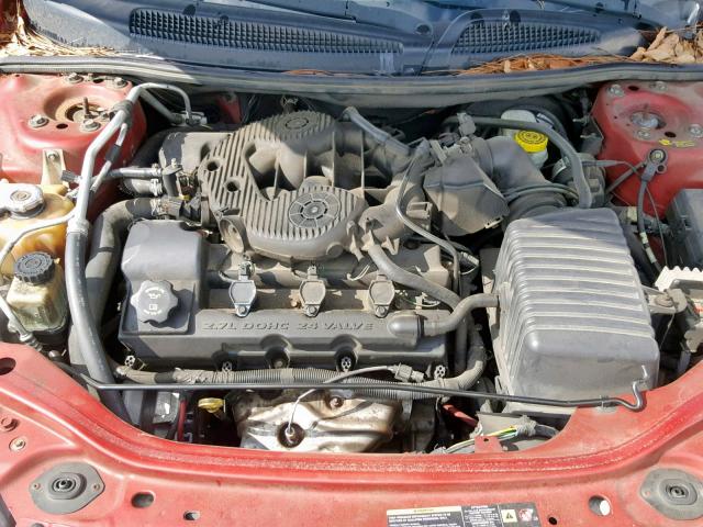 1C3EL75R16N182191 - 2006 CHRYSLER SEBRING GT RED photo 7