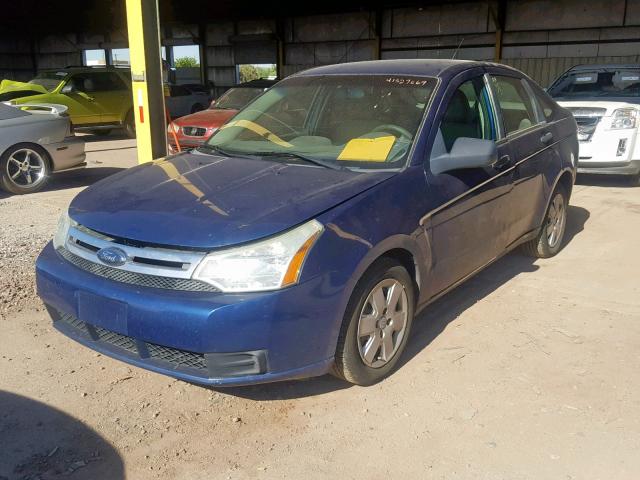 1FAHP34N58W208279 - 2008 FORD FOCUS S/SE BLUE photo 2