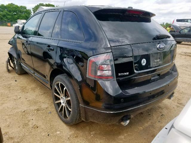 2FMDK30C89BA88438 - 2009 FORD EDGE SPORT BLACK photo 3