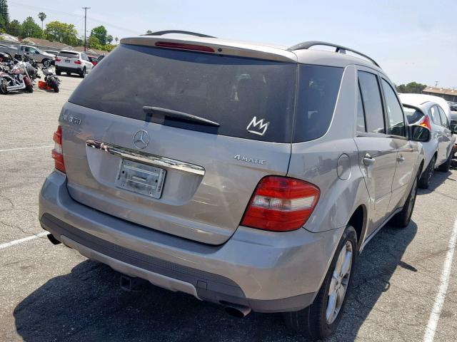 4JGBB86E67A162820 - 2007 MERCEDES-BENZ ML 350 SILVER photo 4