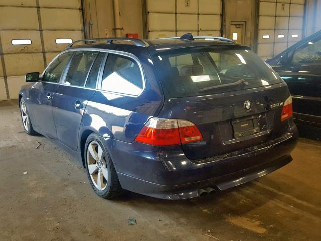 WBANN73506CN02082 - 2006 BMW 530 XIT BLUE photo 3