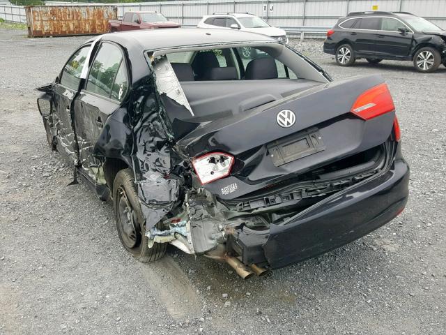 3VW2K7AJ4EM311127 - 2014 VOLKSWAGEN JETTA BASE 黑色 照片 3