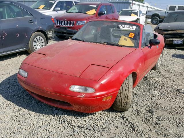 JM1NA3518L0121661 - 1990 MAZDA MX-5 MIATA RED photo 2