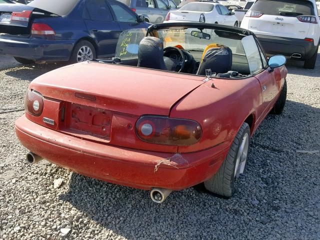 JM1NA3518L0121661 - 1990 MAZDA MX-5 MIATA RED photo 4